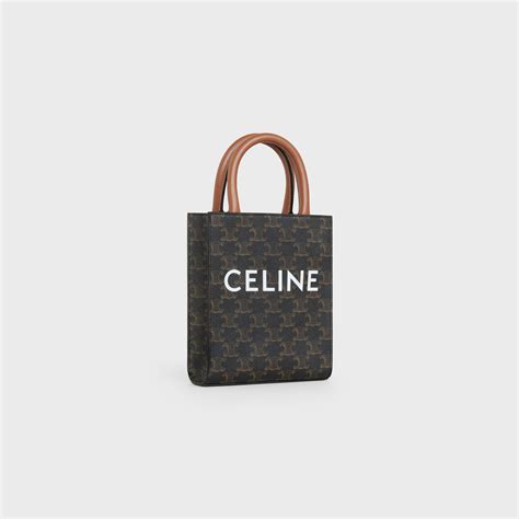 celine celine vertical calfskin and canvas tote bag|TRIOMPHE CANVAS .